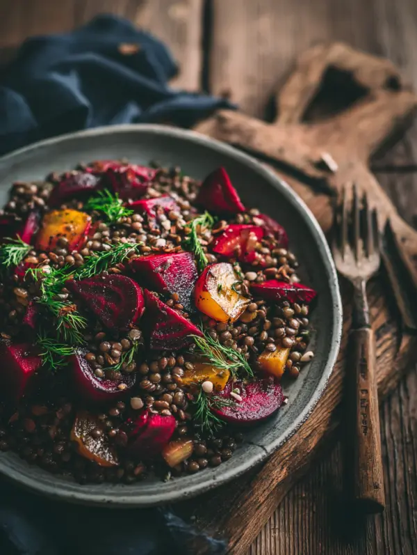 Why you'll love warm lentil salad with roasted beets