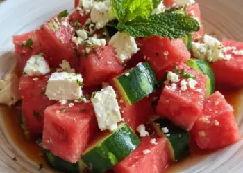 watermelon feta mint salad