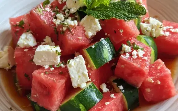 watermelon feta mint salad