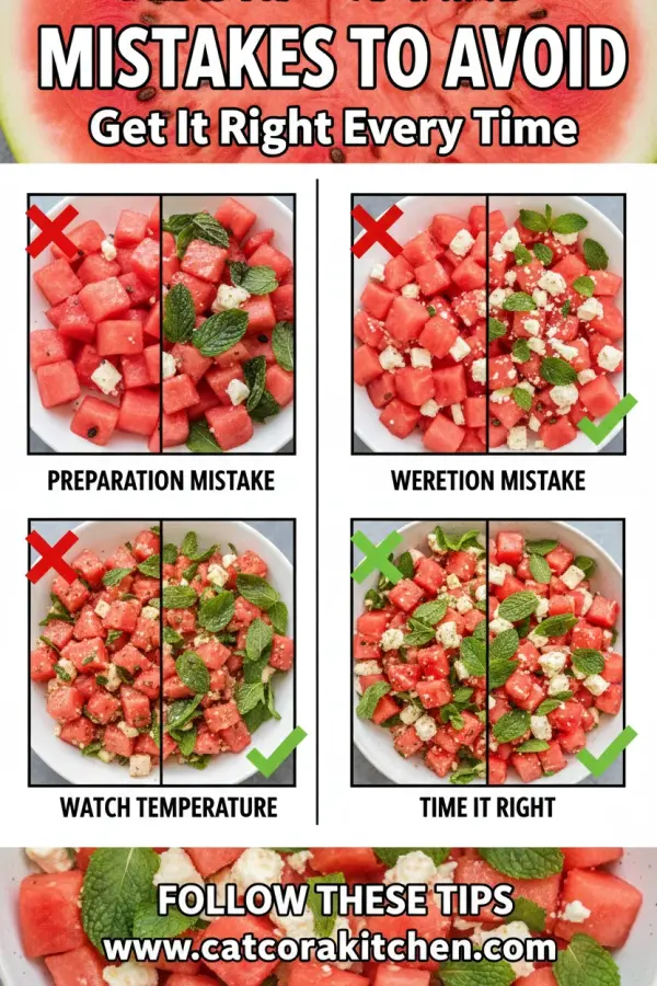 Watermelon feta mint salad common mistakes