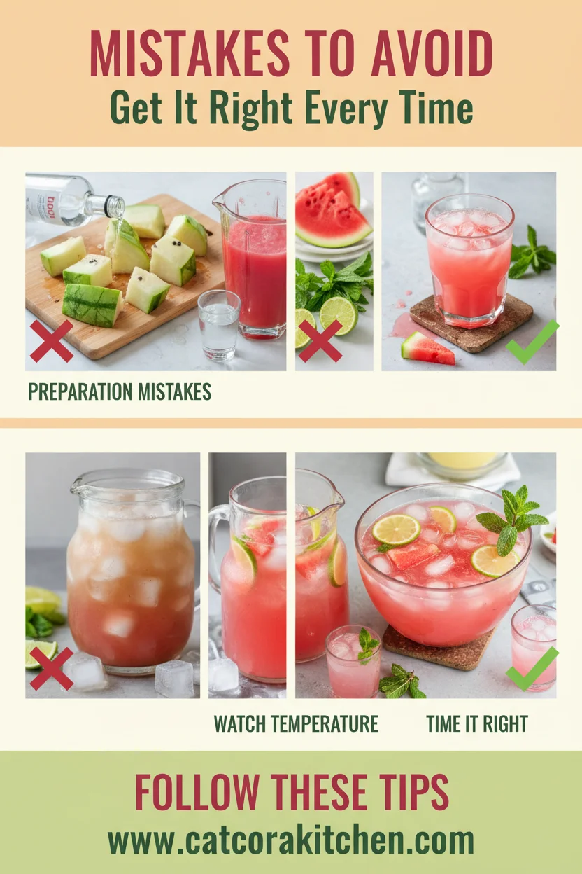 Watermelon vodka punch common mistakes