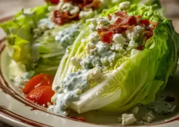 wedge salad with blue cheese dressing