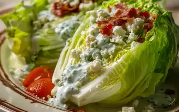 wedge salad with blue cheese dressing
