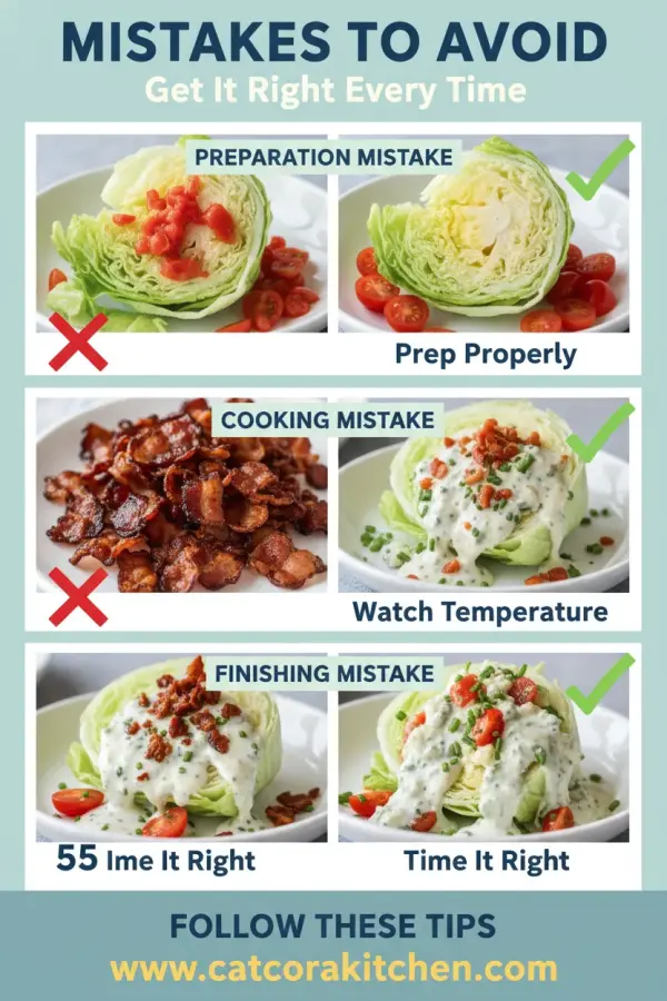 Wedge salad with blue cheese dressing common mistakes