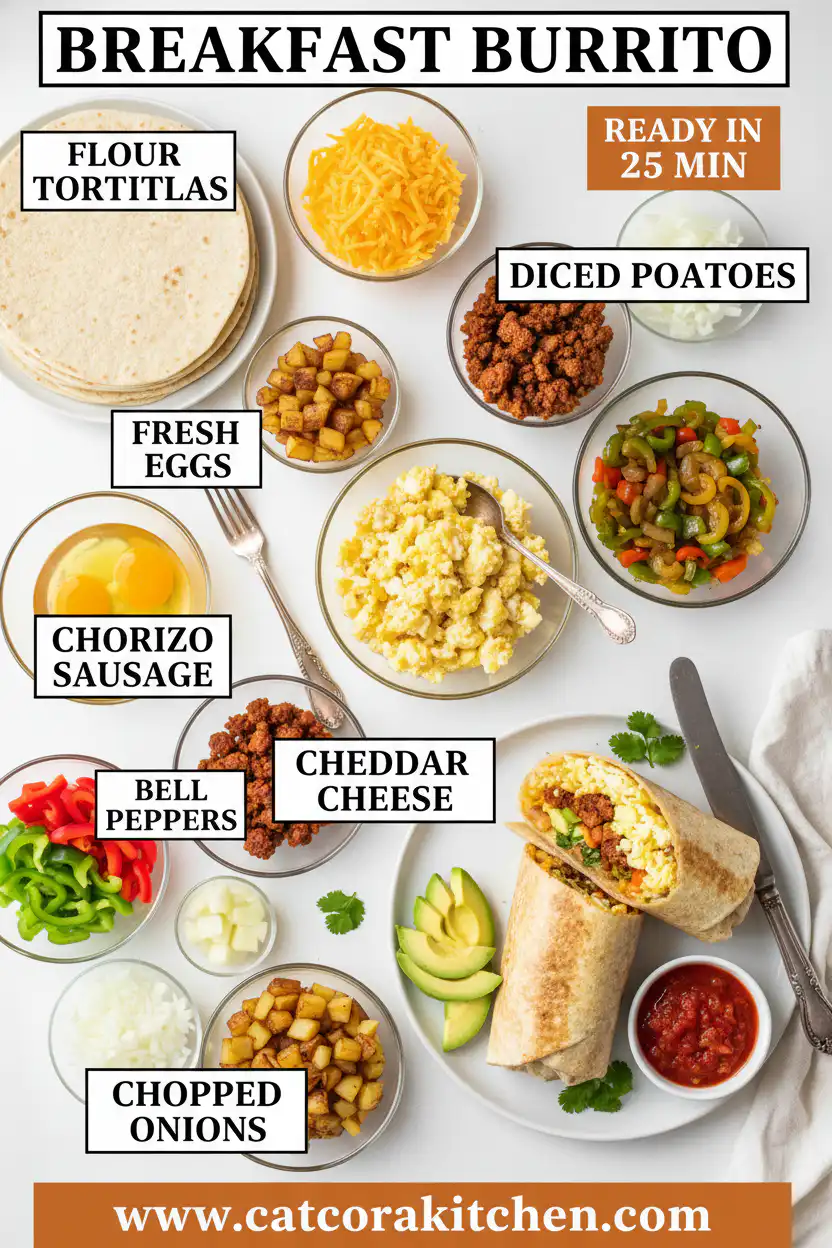 Breakfast Burrito ingredients