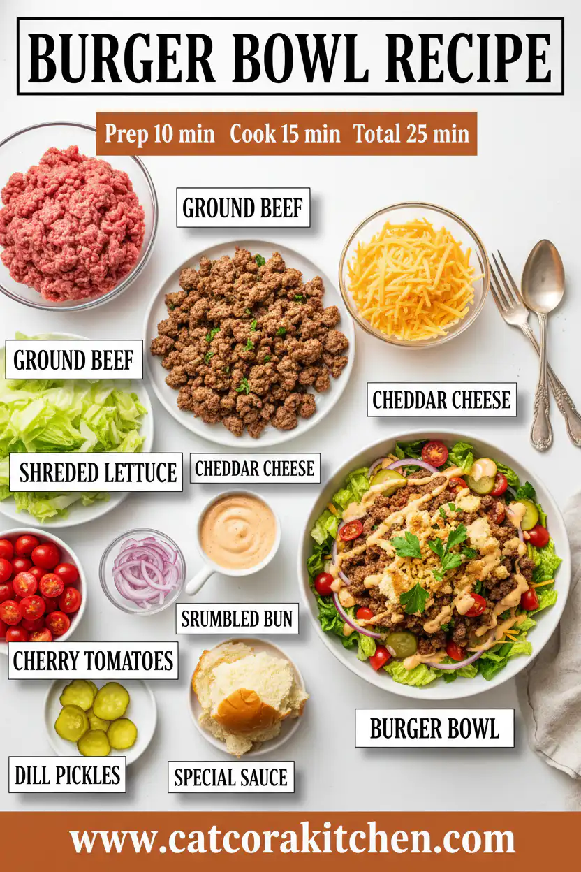 Burger Bowl Recipe ingredients