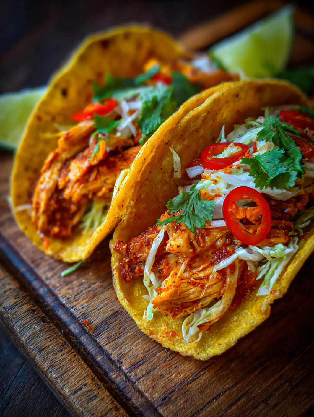 card recipe ingredients and instructions Crispy Chicken Tacos