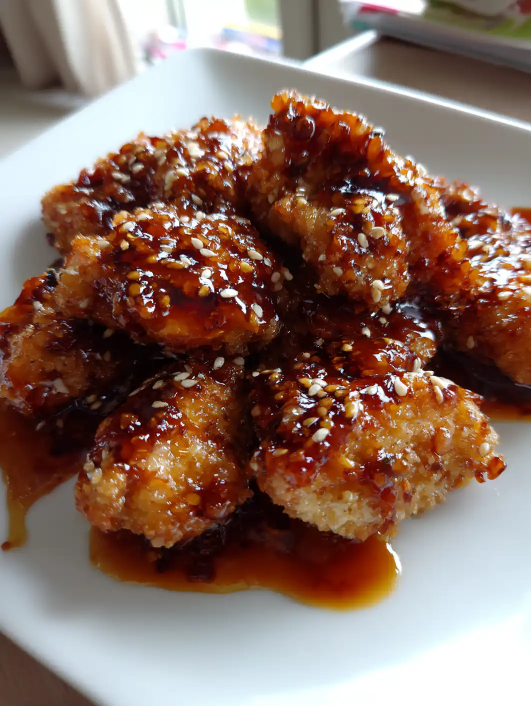 card recipe ingredients and instructions Garlic Honey Chicken