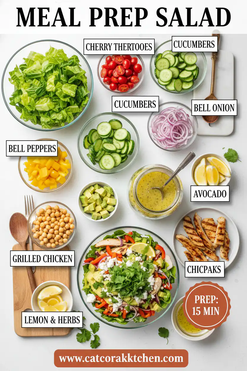 Meal Prep Salad ingredients