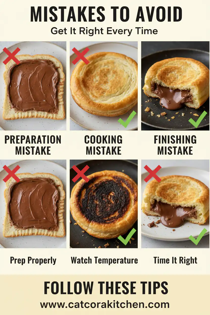 Nutella Toast Pies common mistakes