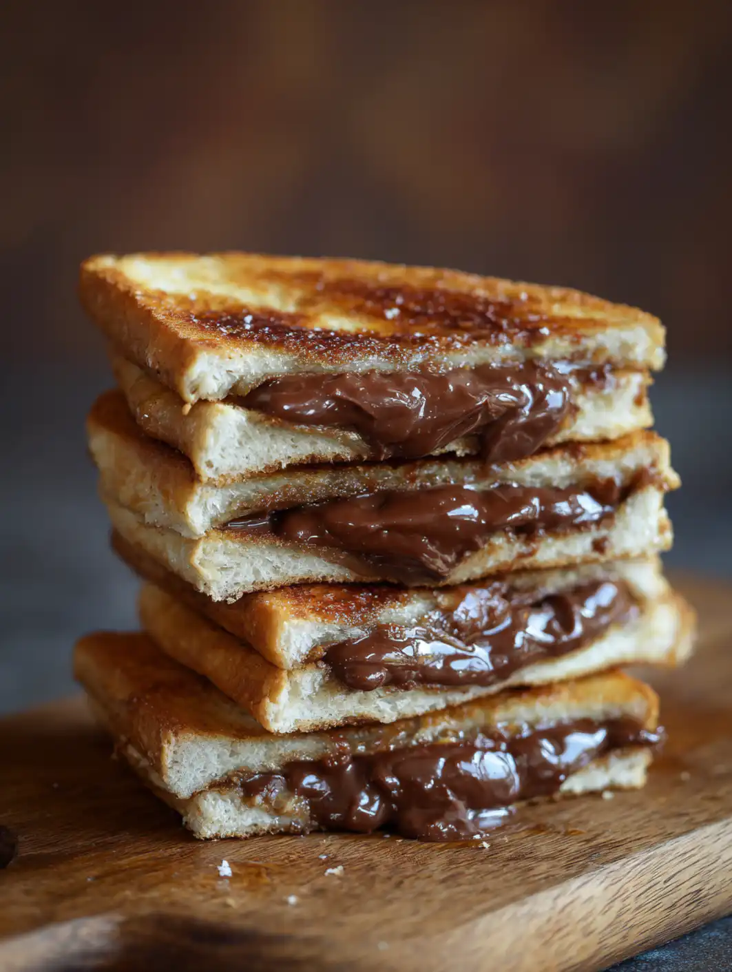 card recipe ingredients and instructions Nutella Toast Pies