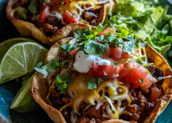 Cheesy Beef Taco Bowls featured