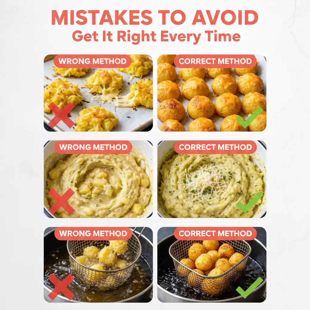 Cheesy Potato Bites common mistakes