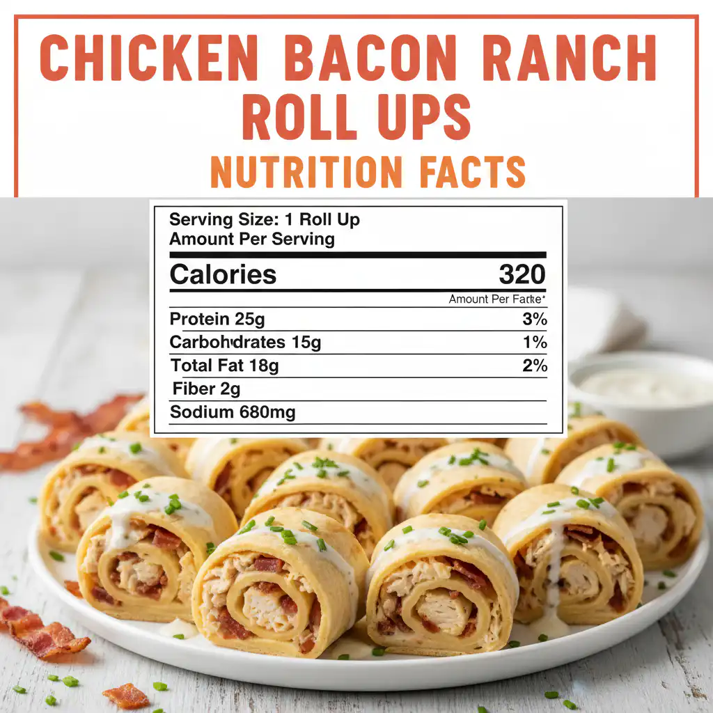 Chicken Bacon Ranch Roll Ups nutritional information