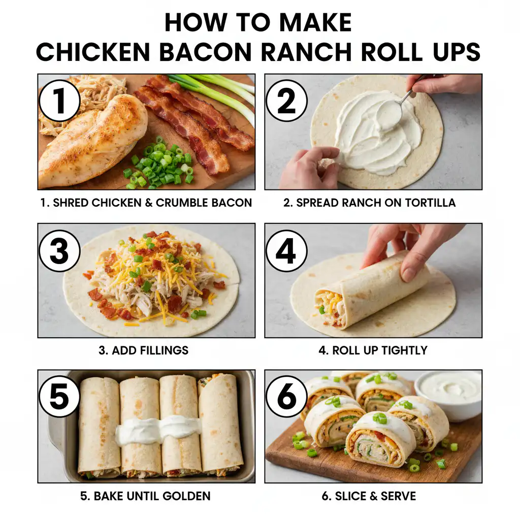 How to make Chicken Bacon Ranch Roll Ups