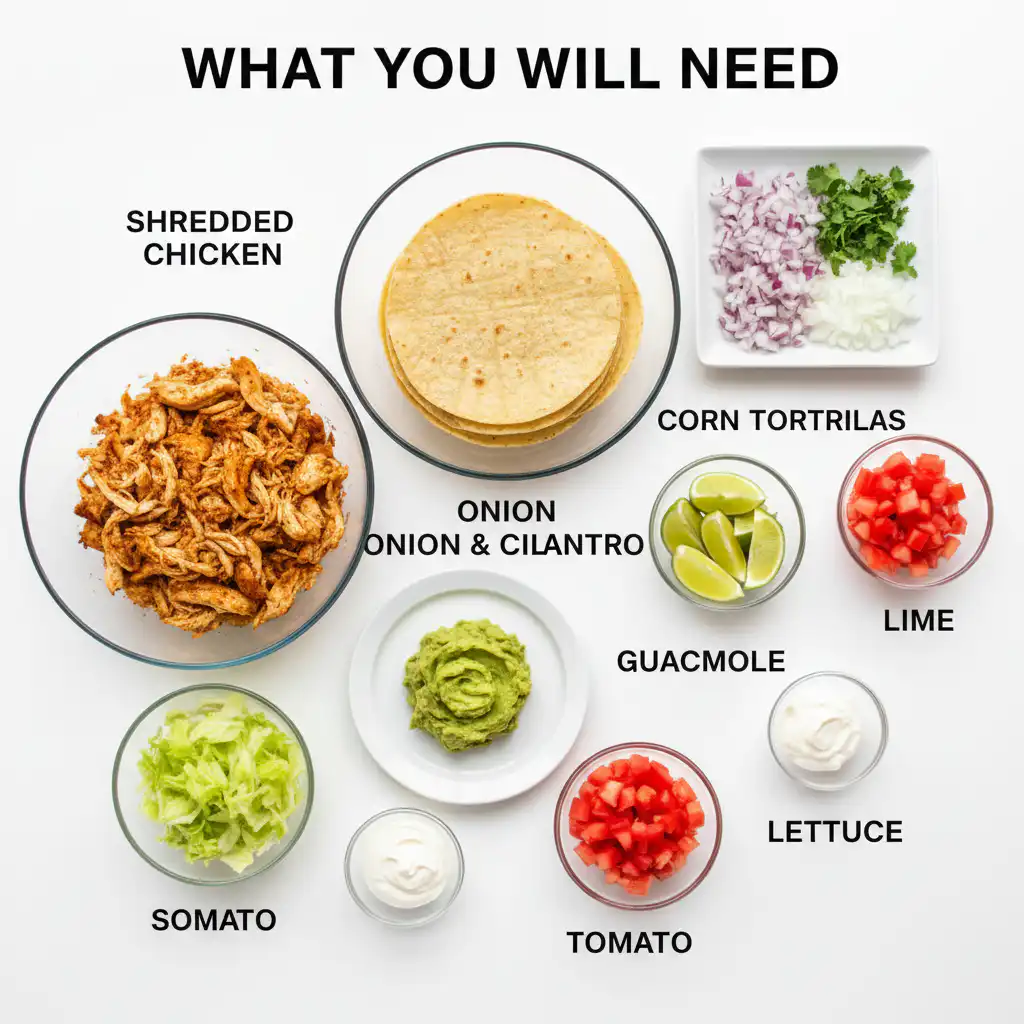 Chicken Tacos ingredients