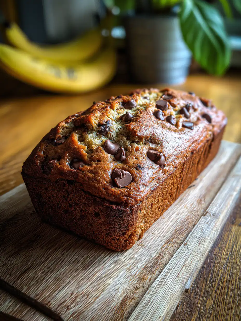 card recipe ingredients and instructions chocolate chip banana bread