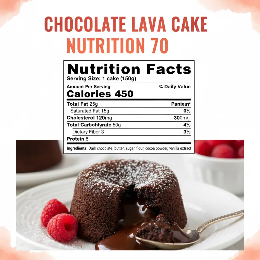 Chocolate Lava Cake nutritional information