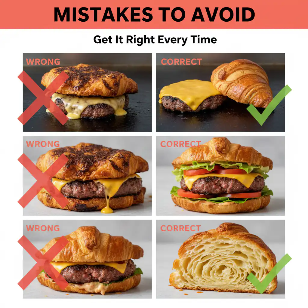 Croissant Smash Burgers common mistakes