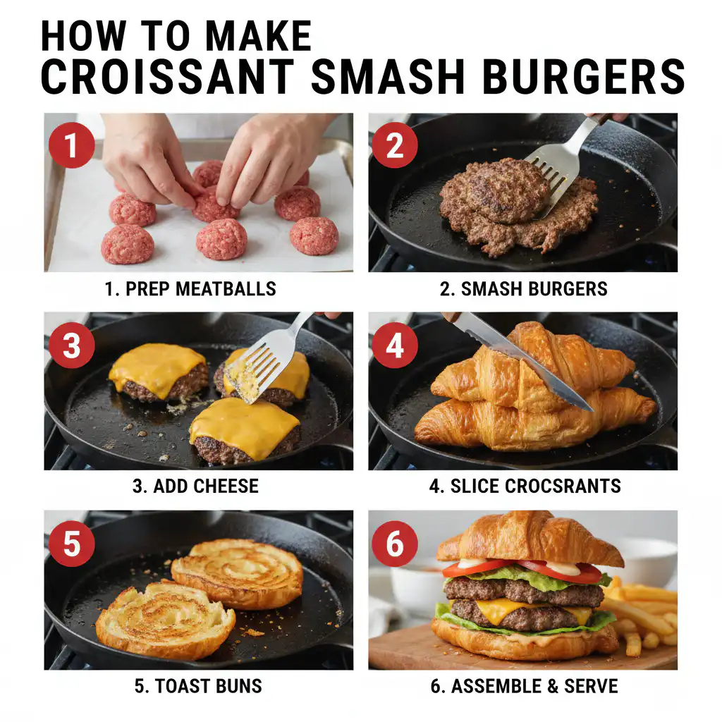 How to make Croissant Smash Burgers