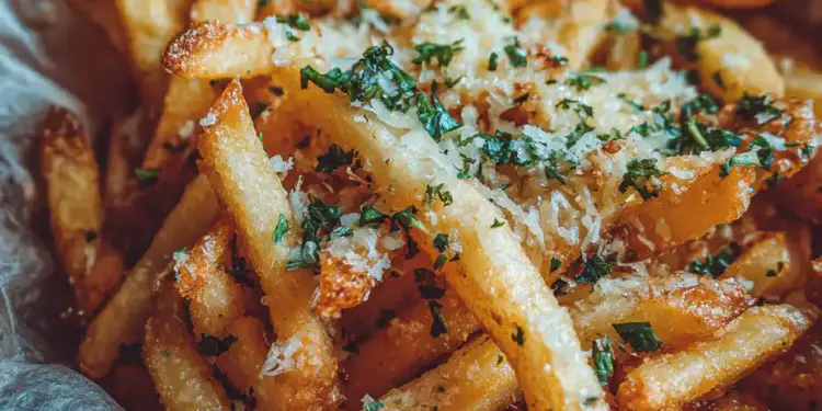 Garlic Butter Parmesan Fries featured