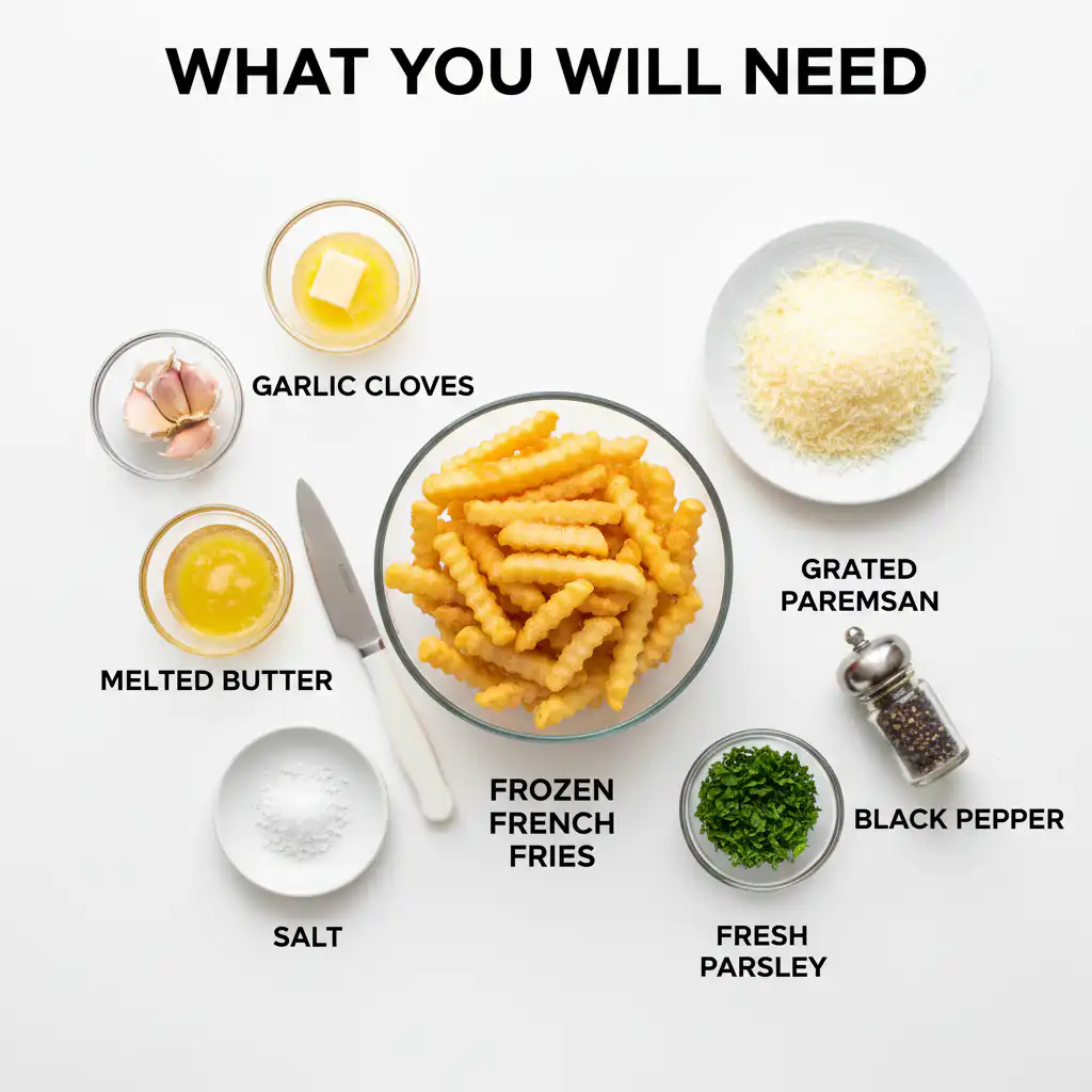 Garlic Butter Parmesan Fries ingredients