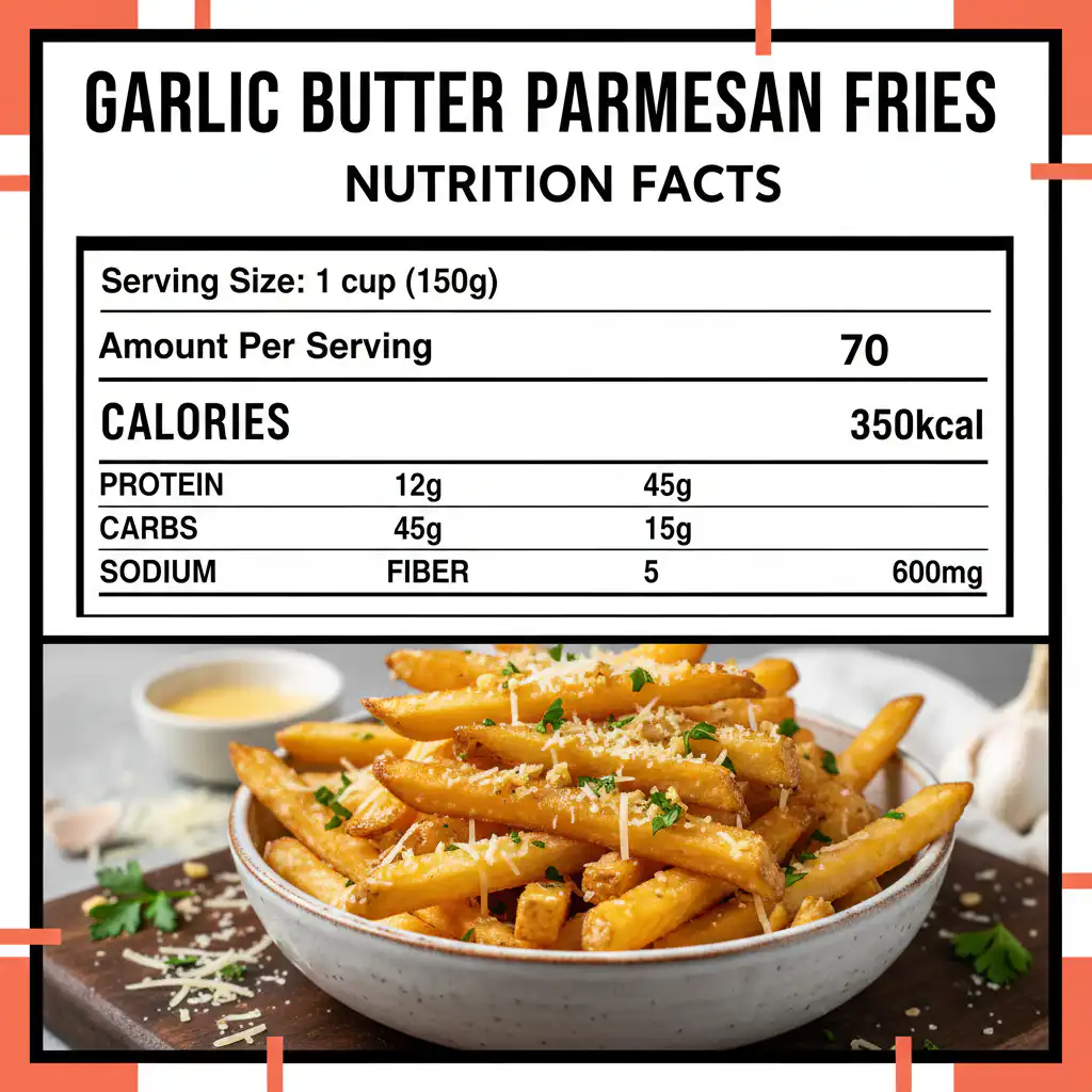 Garlic Butter Parmesan Fries nutritional information