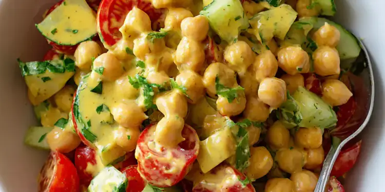 Honey Mustard Chickpea Salad featured