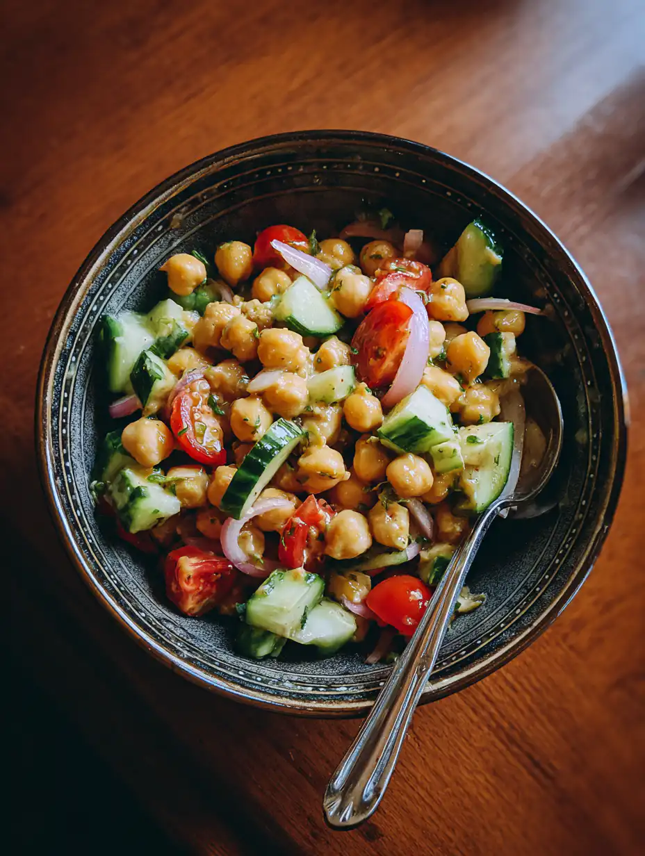 card recipe ingredients and instructions Honey Mustard Chickpea Salad