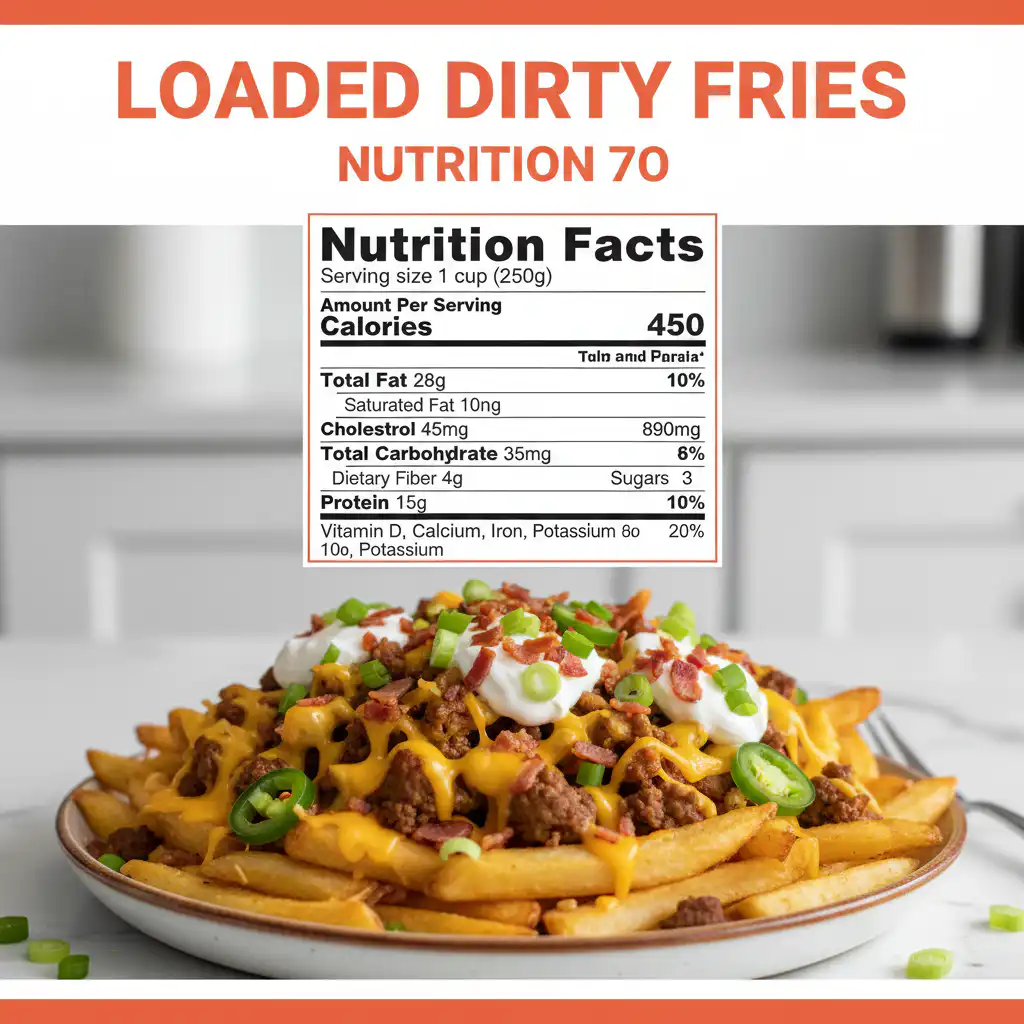 Loaded Dirty Fries nutritional information