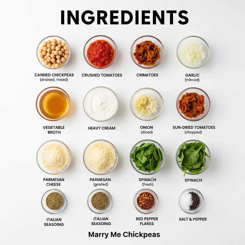 Marry Me Chickpeas ingredients