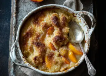 Peach Cobbler Recipe featured