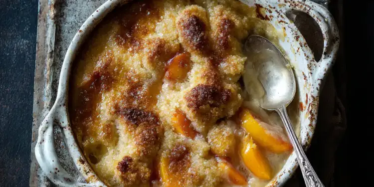 Peach Cobbler Recipe featured