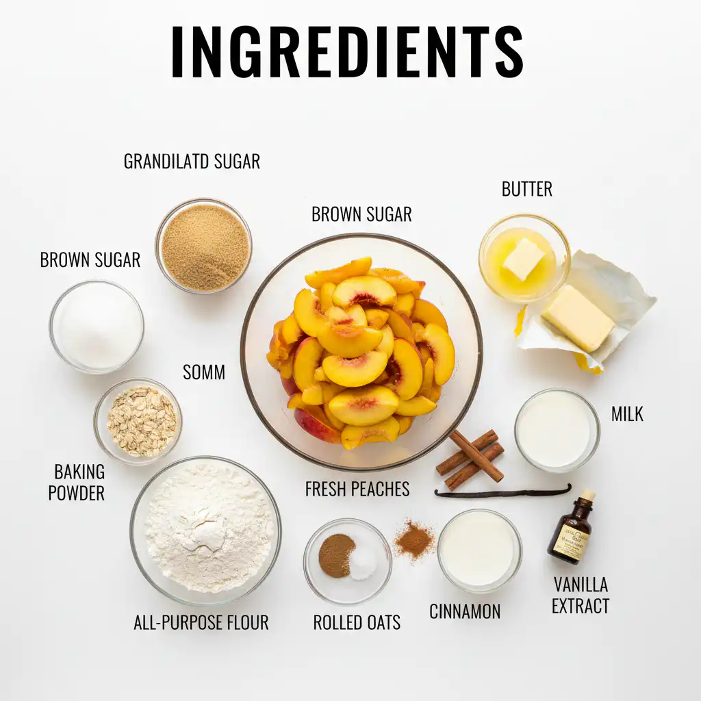 Peach Cobbler Recipe ingredients