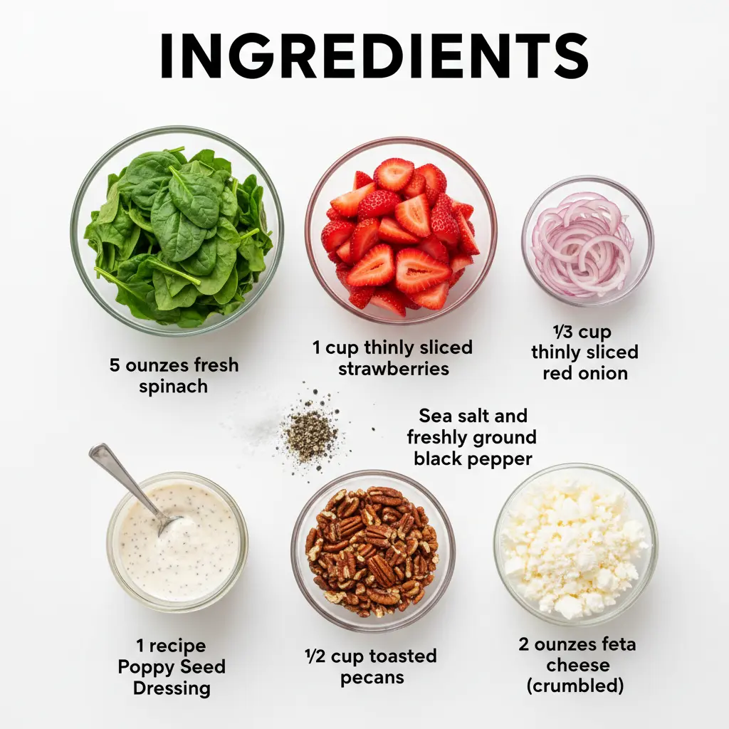 strawberry spinach salad ingredients