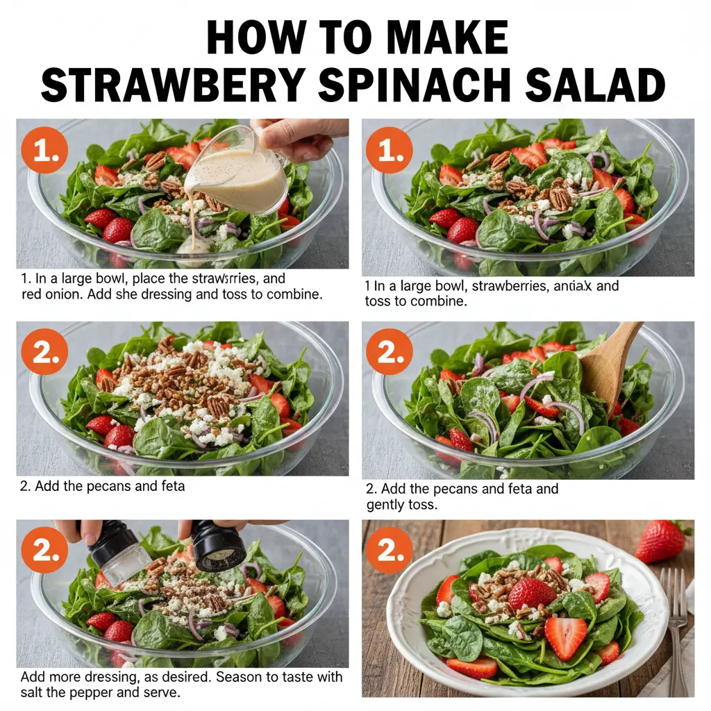 How to make strawberry spinach salad
