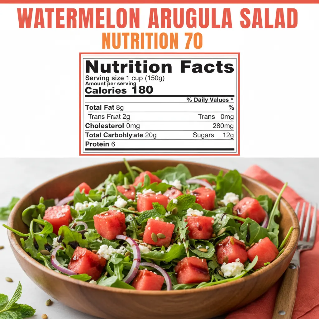 watermelon arugula salad nutritional information