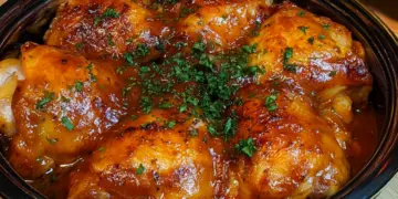zesty BBQ chicken thighs recipe featured